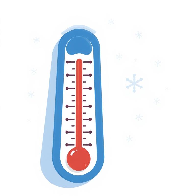Termómetro mostrando temperatura fría invernal